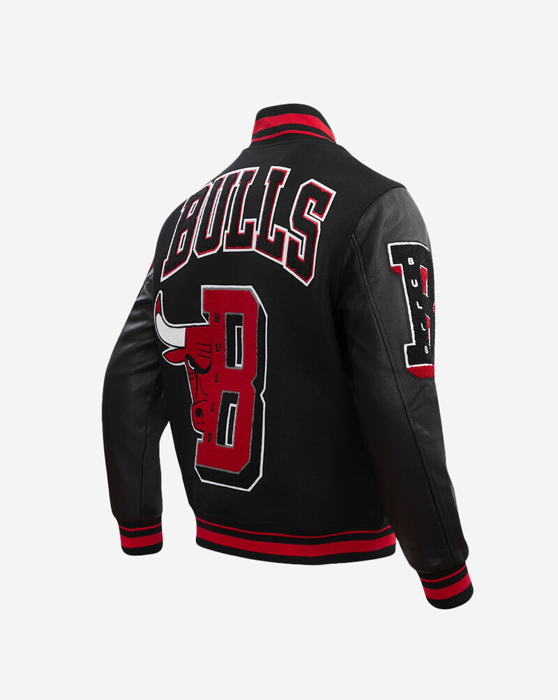 PRO STANDARD Chicago Bulls Mash Up Rib Wool Varsity Jacket  BCB6515750-BRK Black 3
