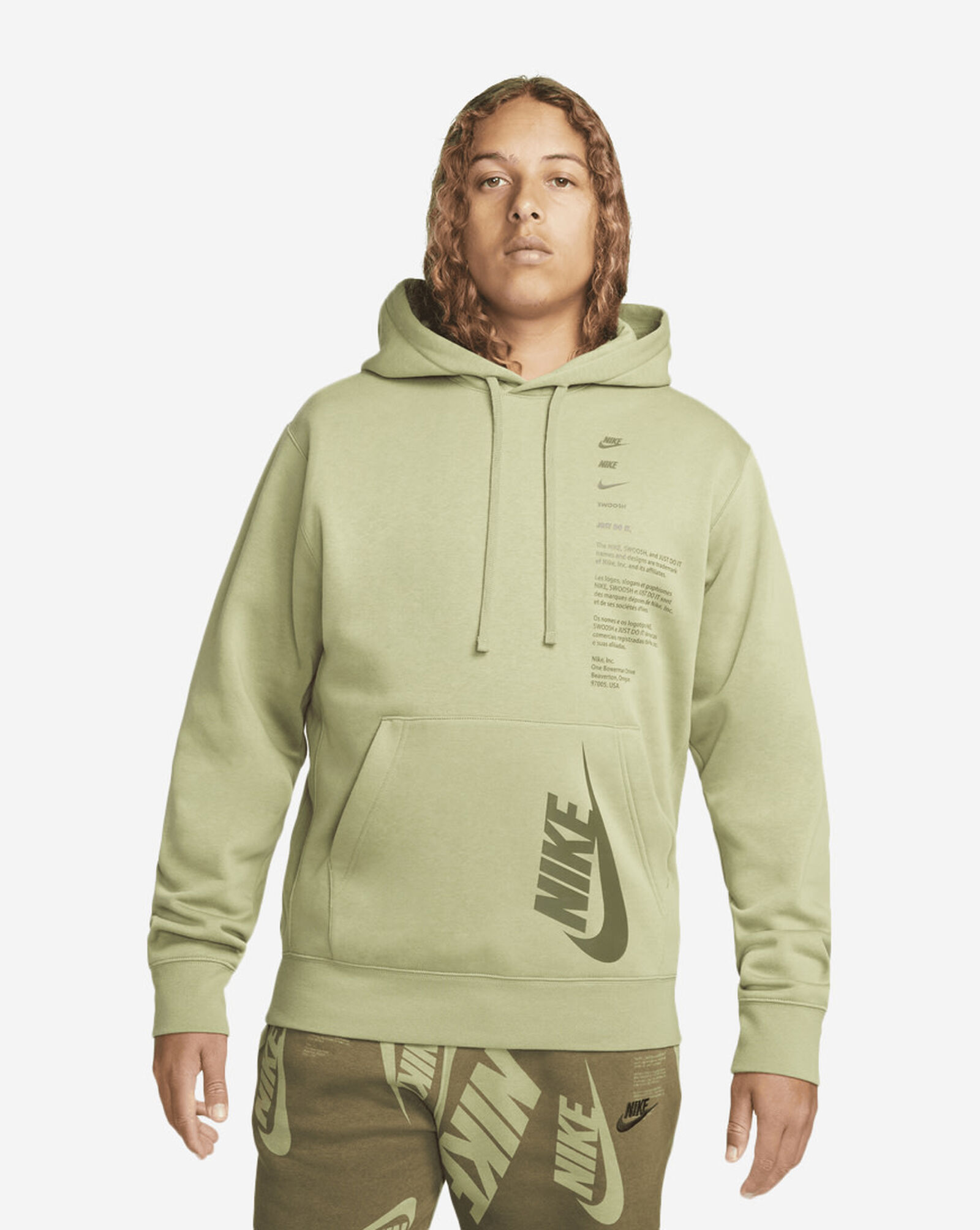 Shop Nike Club and Shoebox Pullover Hoodie DQ5152-334 green | SNIPES USA