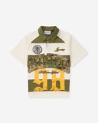 Smoke Rise Kids' Striped Rugby Polo Tee BKT26S469SN-LODENGREEN Green 1