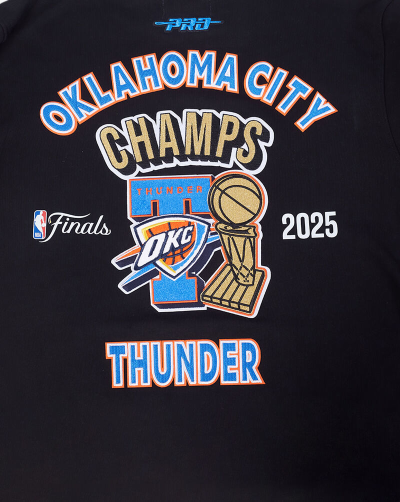 PRO STANDARD Oklahoma City Thunder Nba Finals 2025 Rib Fleece Pull Over Hoodie BOT5516964-BLK Black 2
