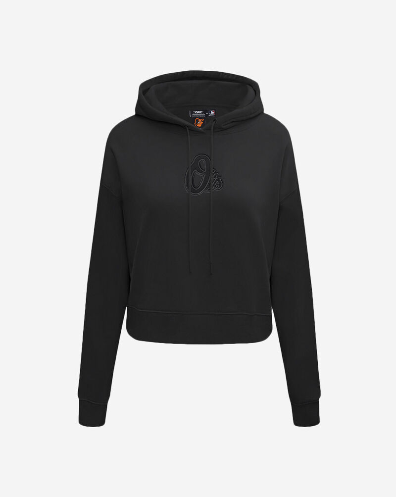PRO STANDARD Baltimore Orioles Neutral Cropped Pullover Hoodie LBOC38084-BLK Black 1