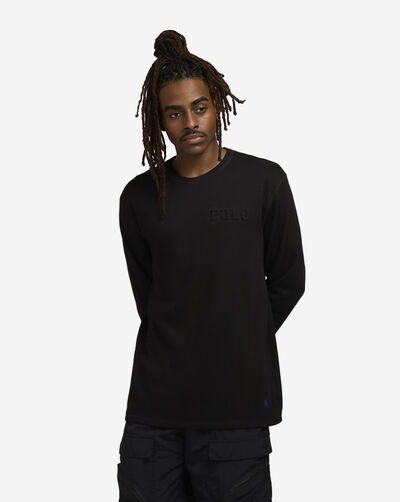 Logo Waffle-Knit Sleep Shirt