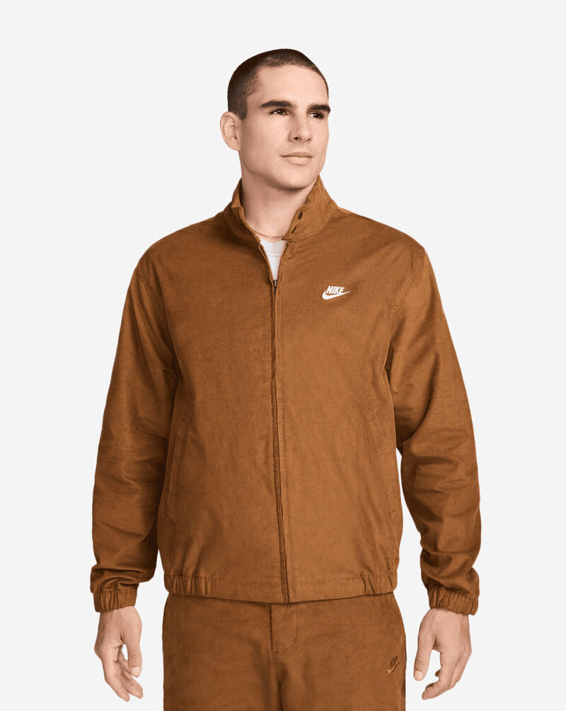 Nike NSW Club Corduroy Harrington Jacket FZ0631-281 Brown 1