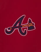 PRO STANDARD Atlanta Braves Classic Fleece Cropped Pull Over Hoodie  LABC34341-RED Red 4