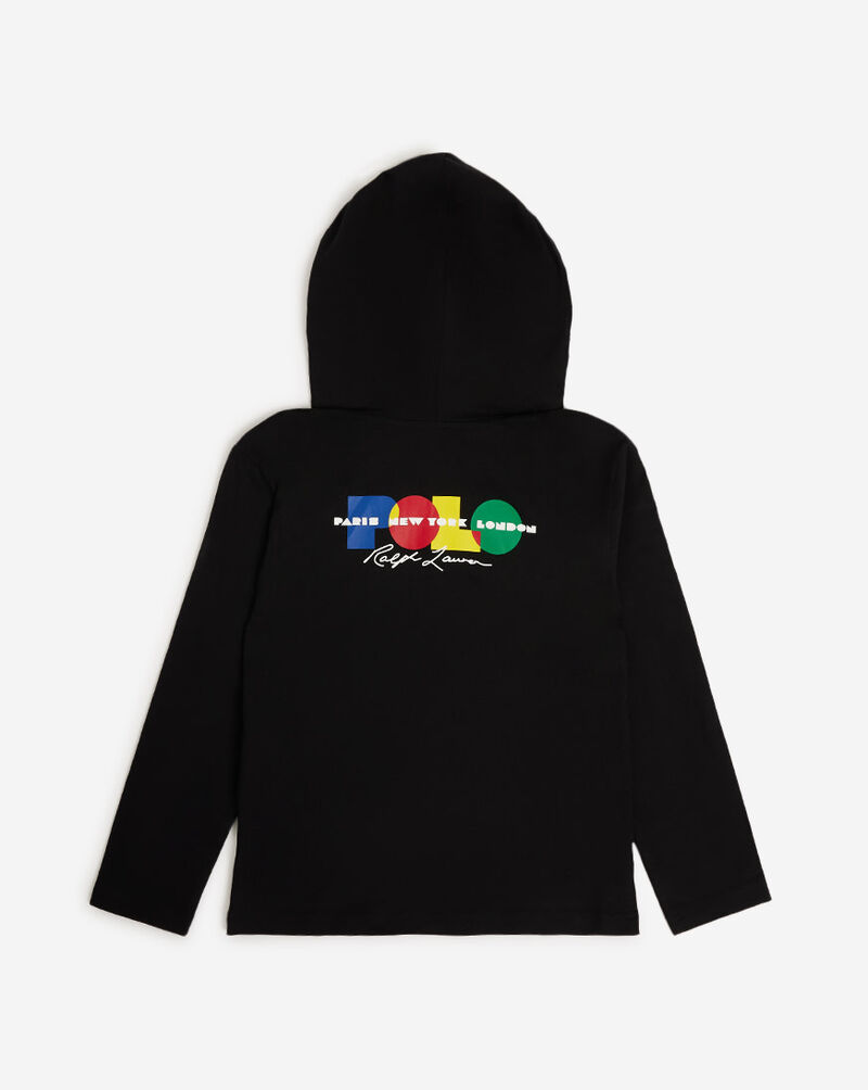 Polo Ralph Lauren Pre-School Logo Cotton Jersey Hooded Tee 322934259001-BLK Black 3