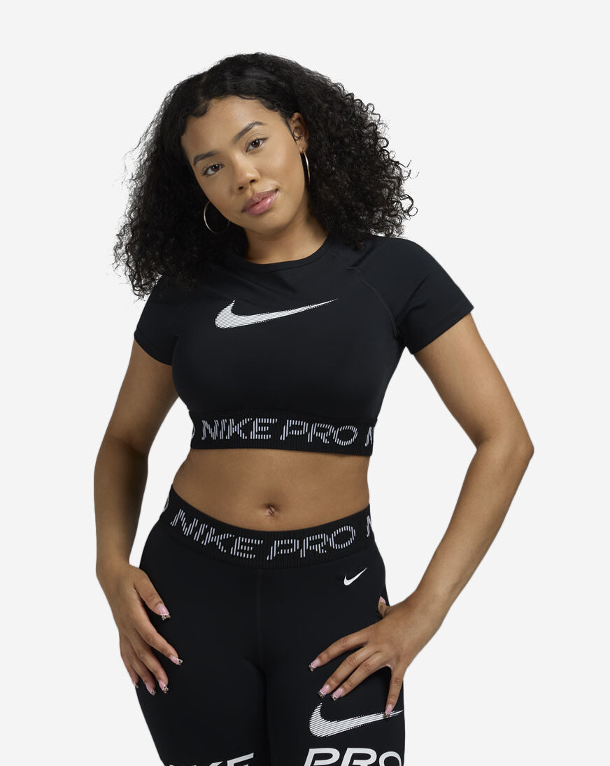 ウェア nok.cut-in Shop Nike Pro Dri-FIT Short-Sleeve Cropped Top HV3673-010 black