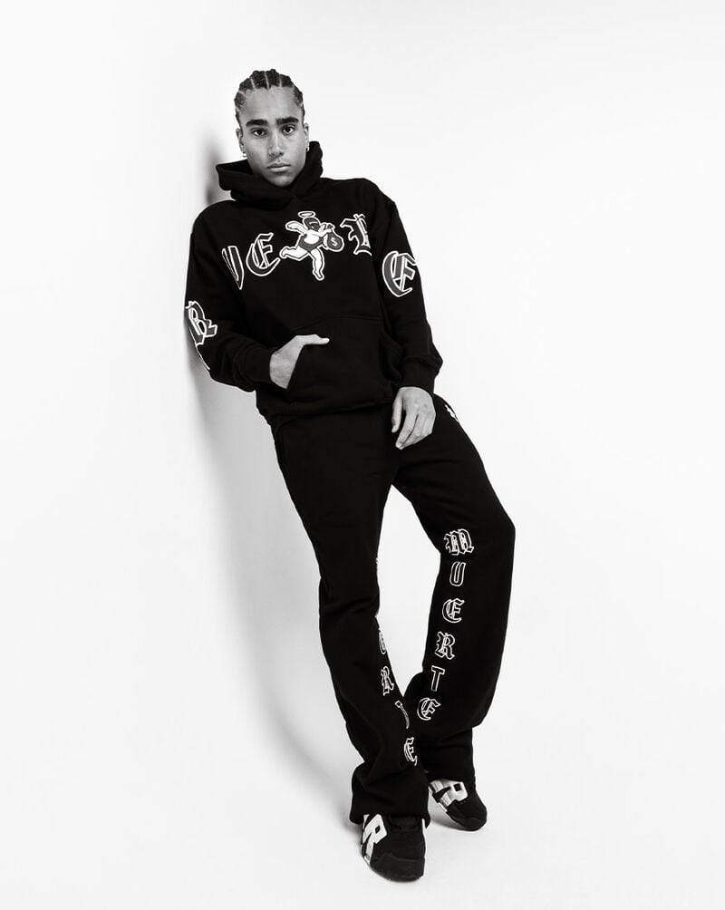 Hasta Muerte Motivated Stacked Fleece Pant HMMOTIVATEDBTM-BLK Black 5