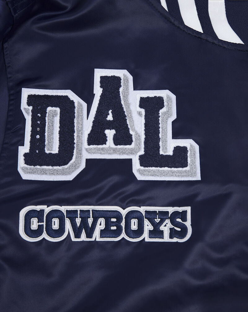 PRO STANDARD Dallas Cowboys Mashup Rib Satin Jacket FDC6410582-MDN Blue 4