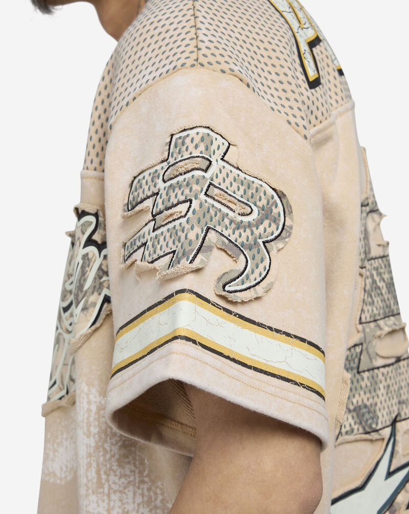 Smoke Rise French Terry Crop Graphic Jersey KT25255SN-CLY Beige 3