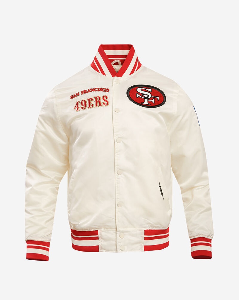 PRO STANDARD San Francisco 49Ers Retro Classic Rib Satin Jacket FS4643597-ERD cream 1