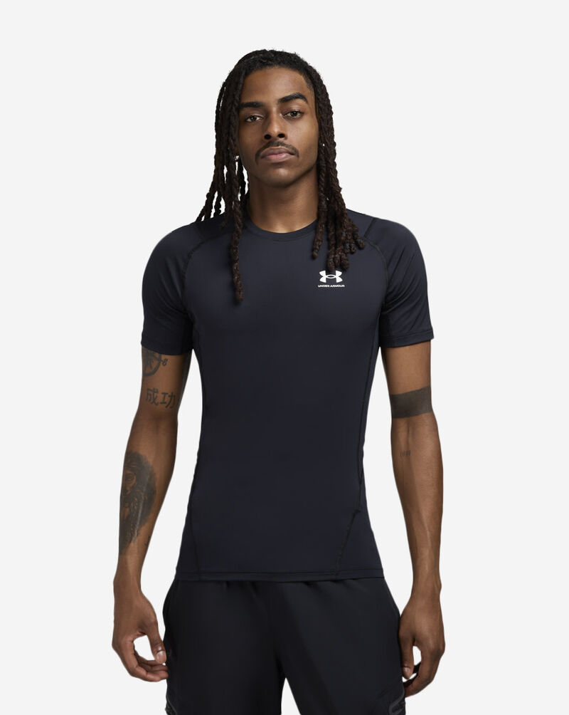 Under Armour HeatGear Compression Short Sleeve Top 1361518-001 Black 1