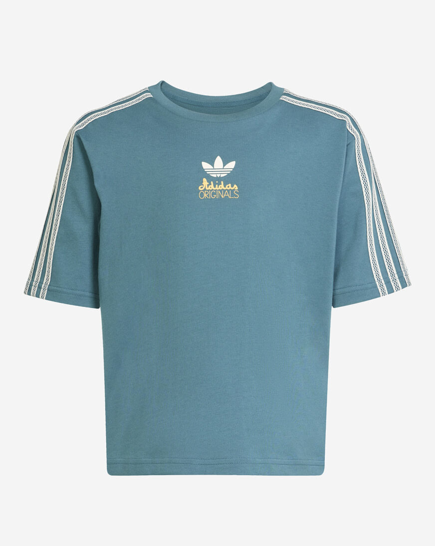 ★adidas★ striped tee tech green KB8357 WMNS) adidas '80s Rib Stripe Baby T-Shirt 'Green Yellow' JC6166
