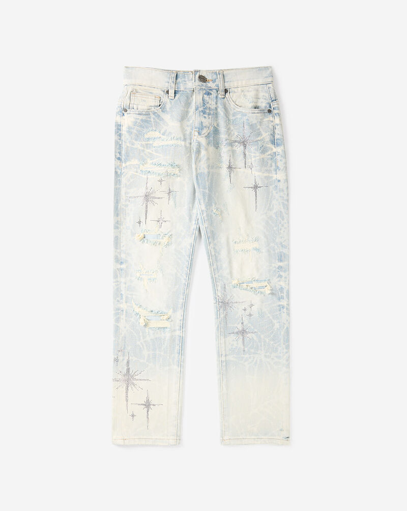 Smoke Rise Kids' Starry Smoke Web Denim Jean BJP26S426SN-DAISYBLUE Blue 1