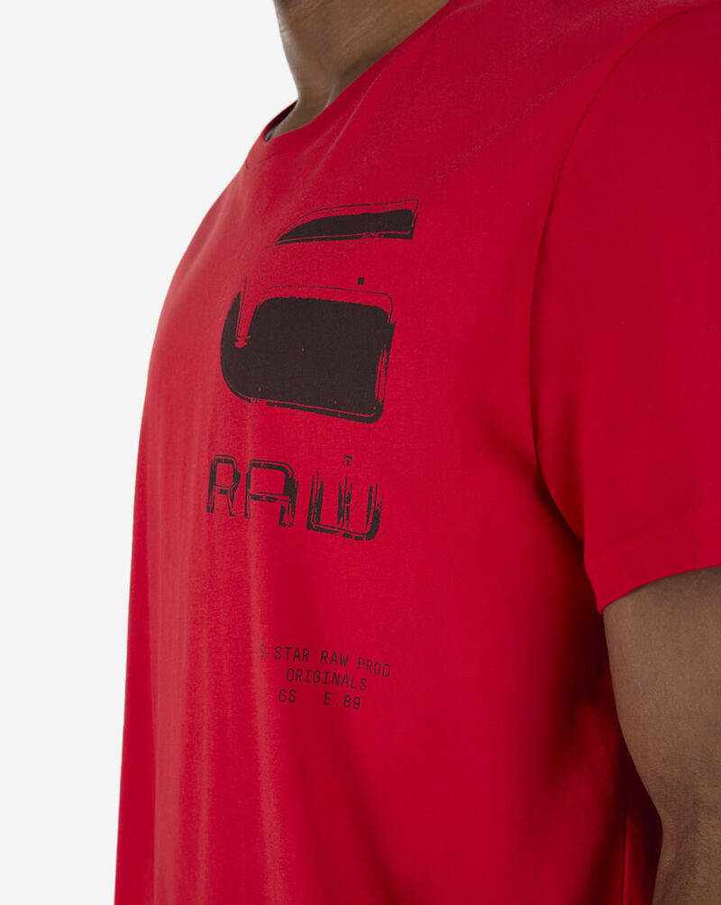 G Star Left Chest Logo Tee D22213-C506-A911 Red 3