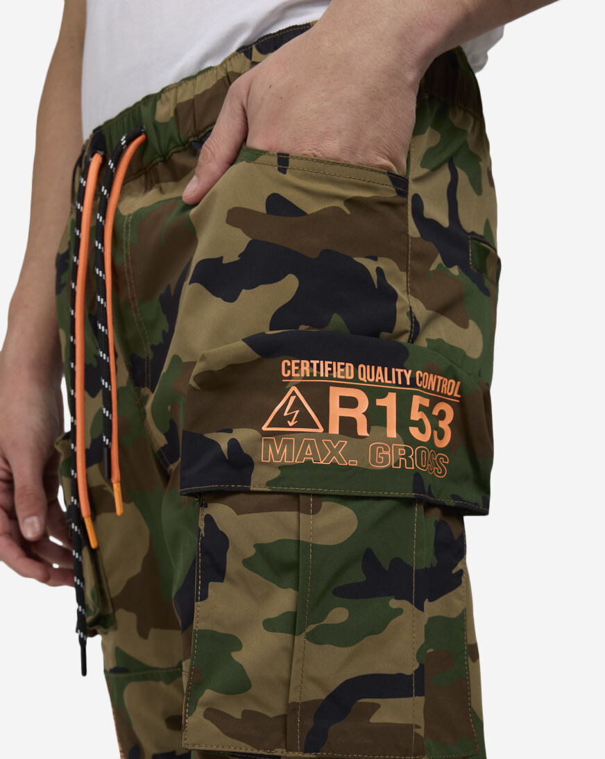 Shop Smoke Rise Multi Cargo Nylon Pants WP25584SN-CAM camo