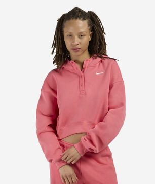 NSW Phoenix Fleece Oversized Cropped Henley Hoodie