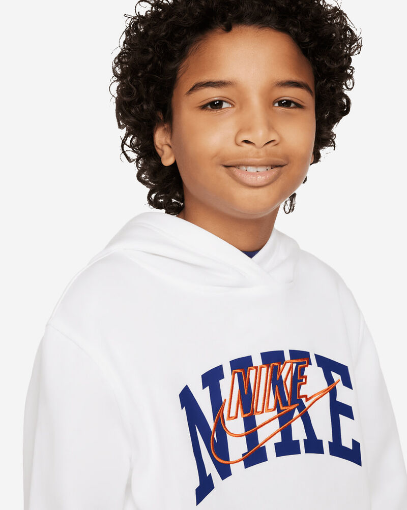 Nike Grade School NSW Club+ Connect Pullover Hoodie FZ1403-100 White 4
