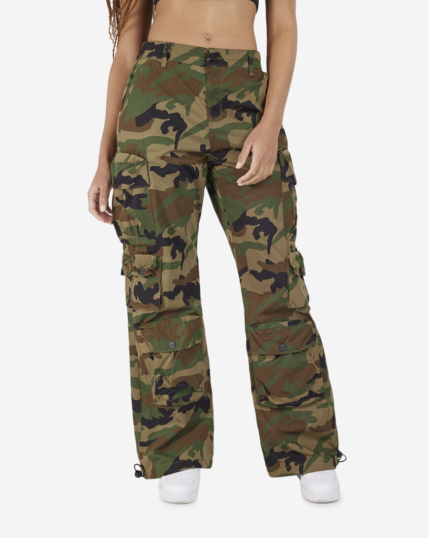 Shop Smoke Rise Wide Leg Utility Pants EP23584SN-WOO camo