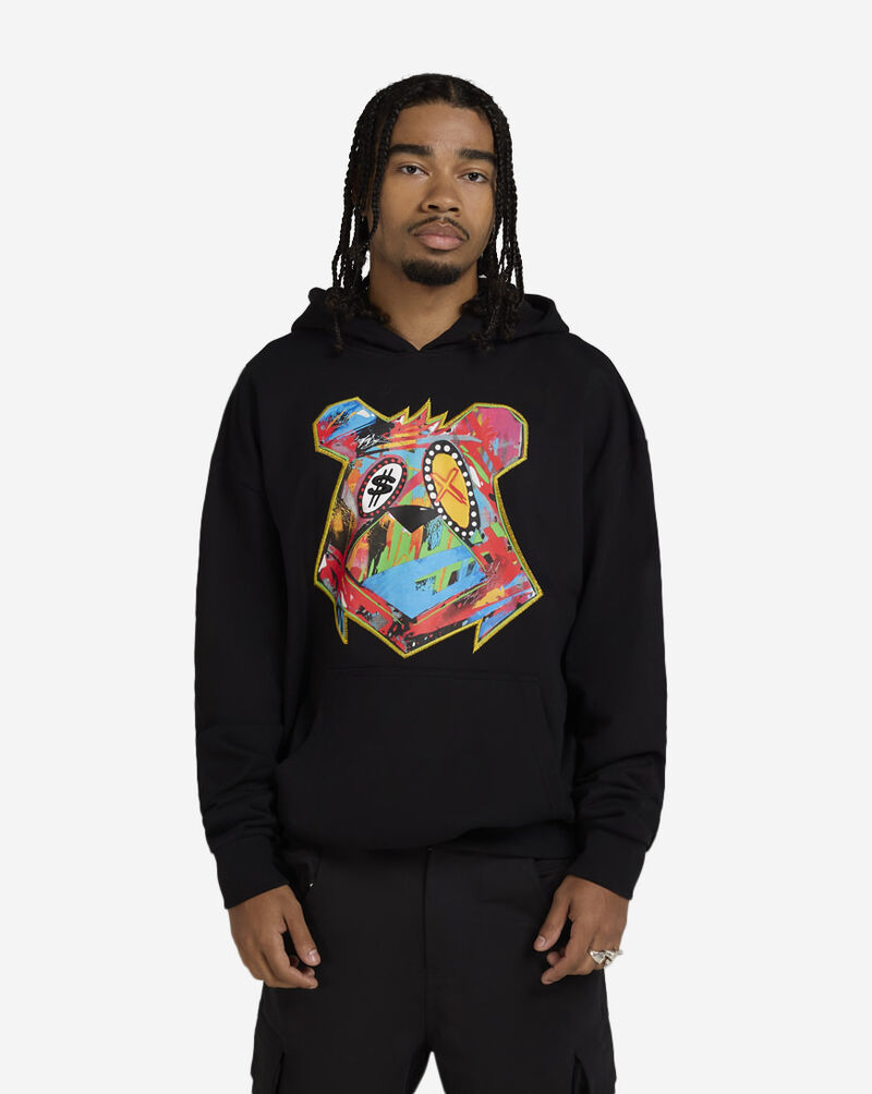 King Saladeen Abstract Money Bear Hoodie KS004-BLK Black 1