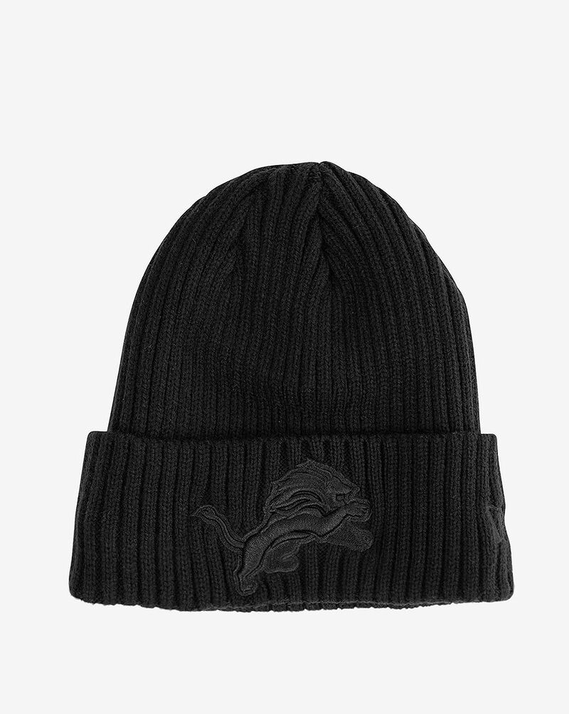 New Era Detroit Lions Core Classic Knit Hat  80762411 Black 1