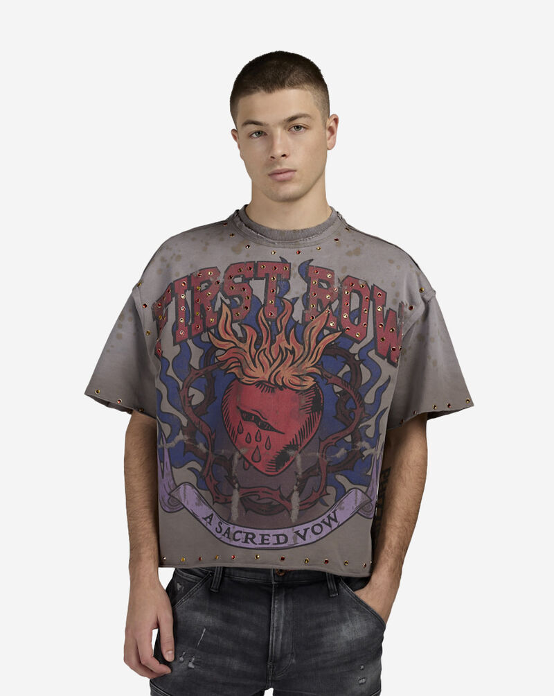 First Row A Silent Promise Cropped Tee FRM3041-GRY Grey 1