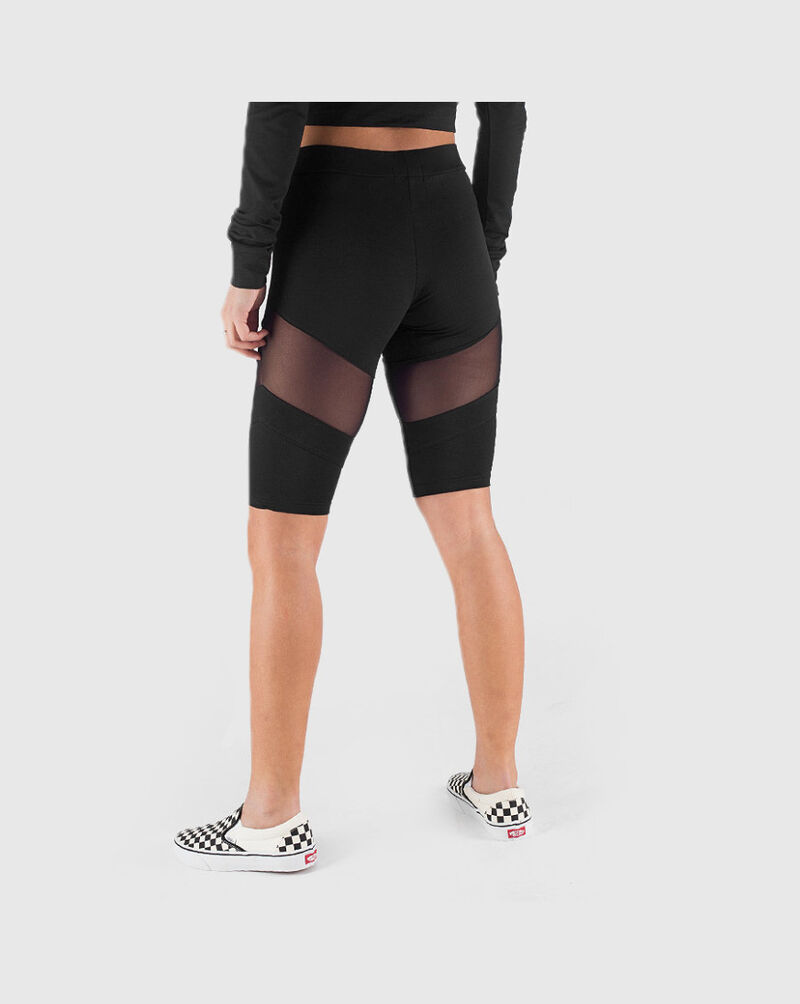 black mesh biker shorts