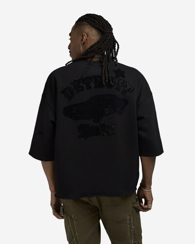 Detroit Rhinestone Crop Sweatshirt