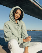 NSW Oversized Cropped French Terry Pullover Hoodie