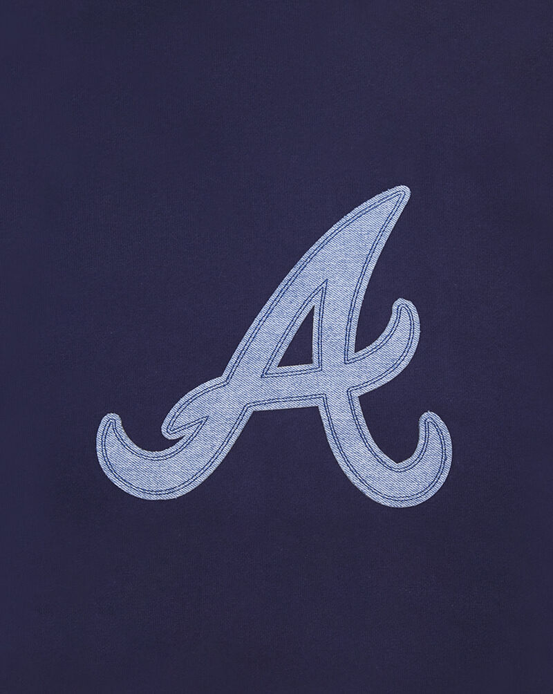 PRO STANDARD Atlanta Braves Varsity Blues Fleece Pull Over Hoodie  LAB539176-MDN Blue 2