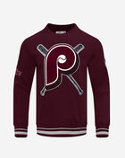 PRO STANDARD Philadelphia Phillies Retro Mashup Rib Crewneck  LPH533422-WNE Red 1