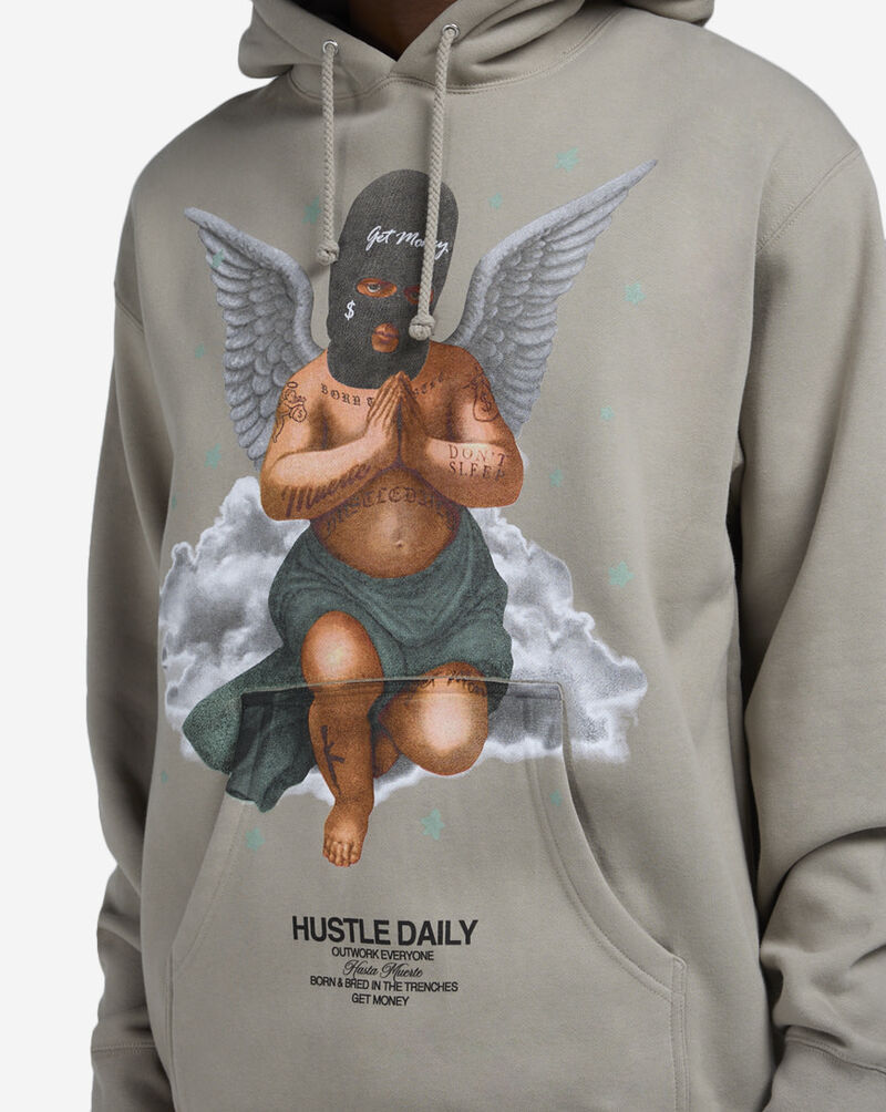 Hasta Muerte Angel Float Hoodie HMANGELFLOAT-CEM Grey 3