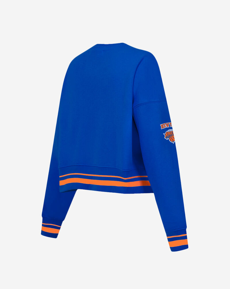 PRO STANDARD New York Knicks Mash Up Rib Fleece Crewneck BNKC55111-ROR Blue 3