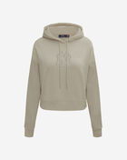 New York Yankees Neutral Cropped Fleece Pull Over Hoodie