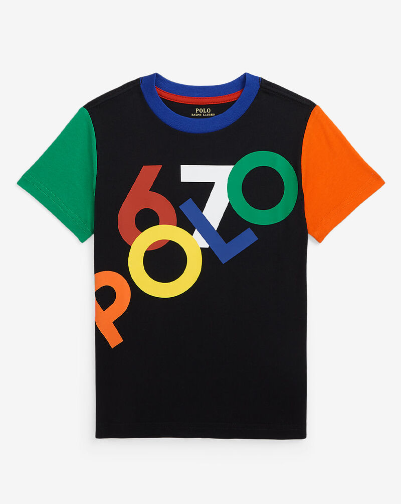 Pre-School Color-Blocked Logo Cotton Jersey Tee