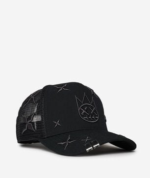 Logo Mesh Back Star Embroidery Trucker Hat