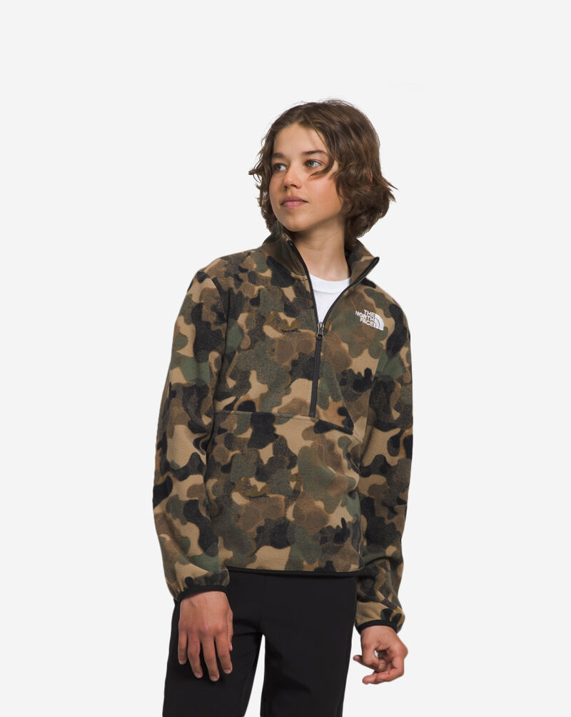 The North Face Grade School Glacier 1/4 Zip Pullover NF0A84L9-ORU Camo 1