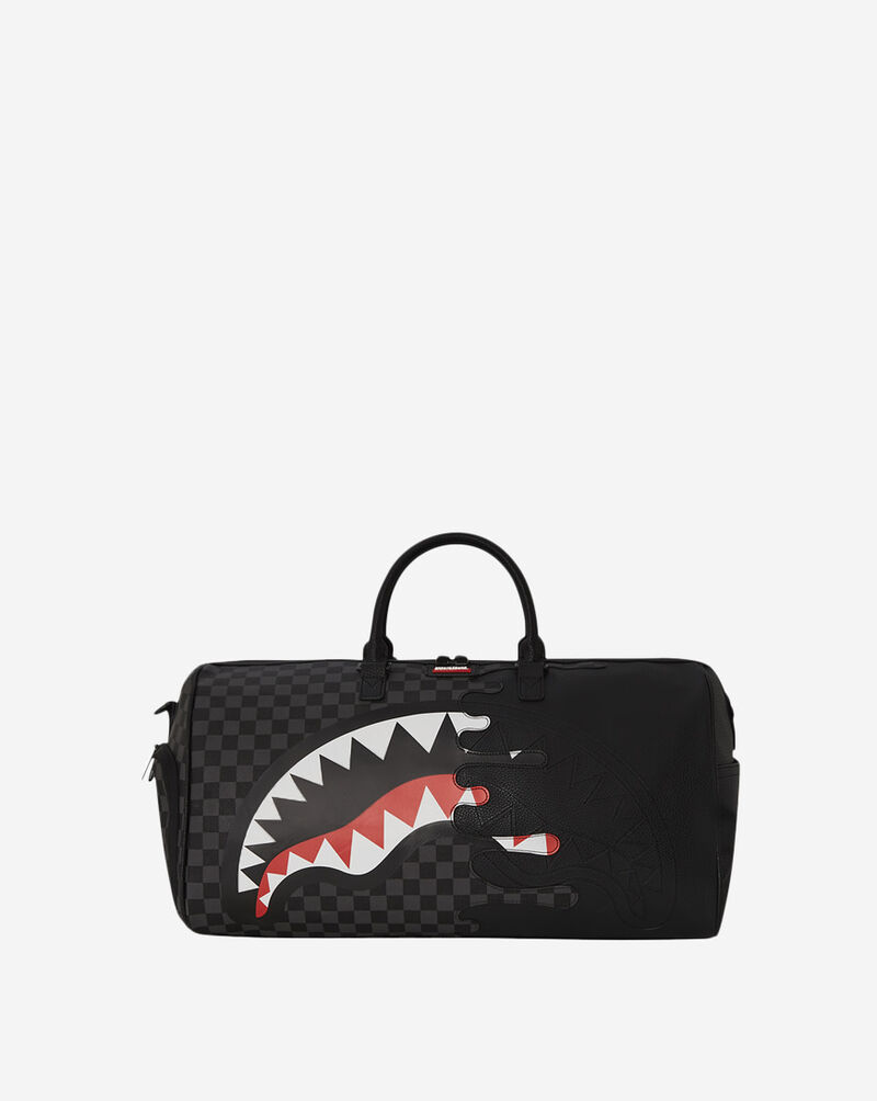 Sprayground Unfinished Shark Duffel D7482 Black 1
