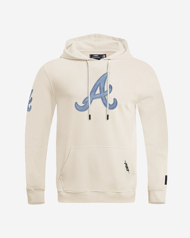 PRO STANDARD Atlanta Braves Varsity Blues Fleece Pull Over Hoodie  LAB539176-LIN cream 1