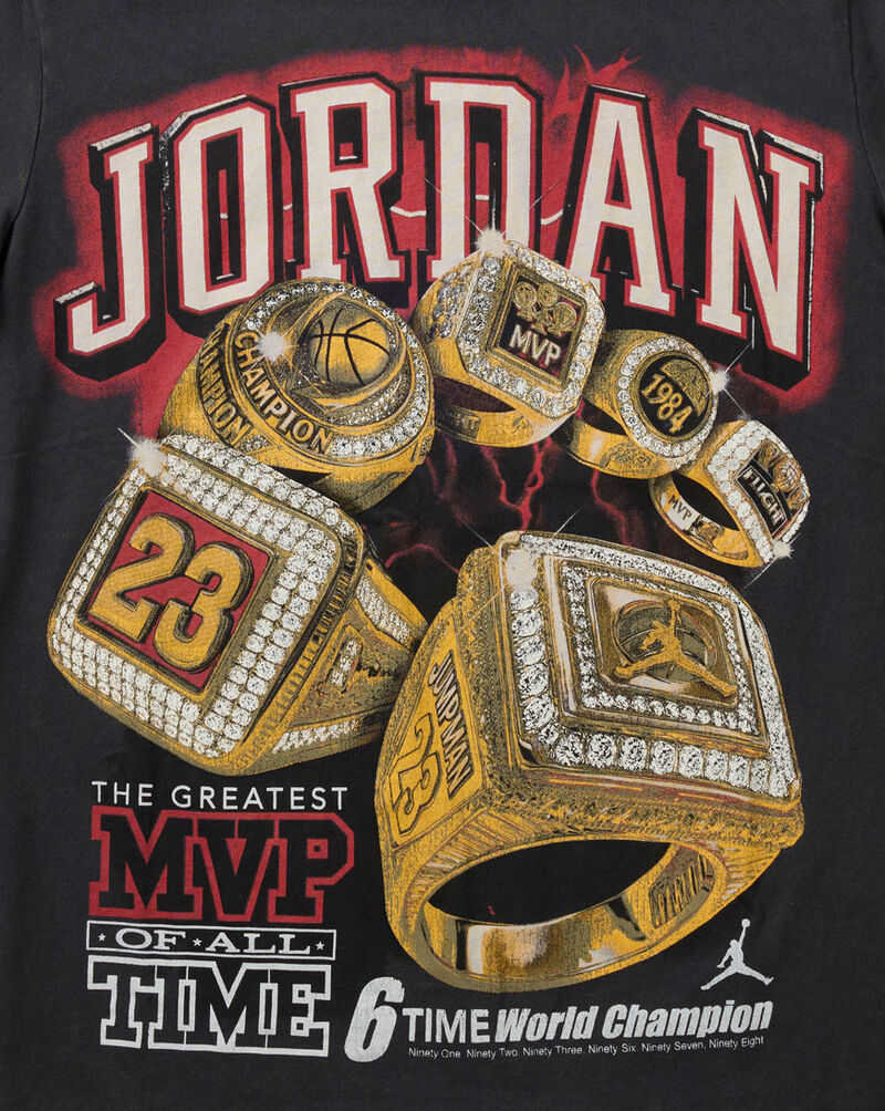 Jordan Big Kids' 6 Rings Tee 95F417-G0T Black 2