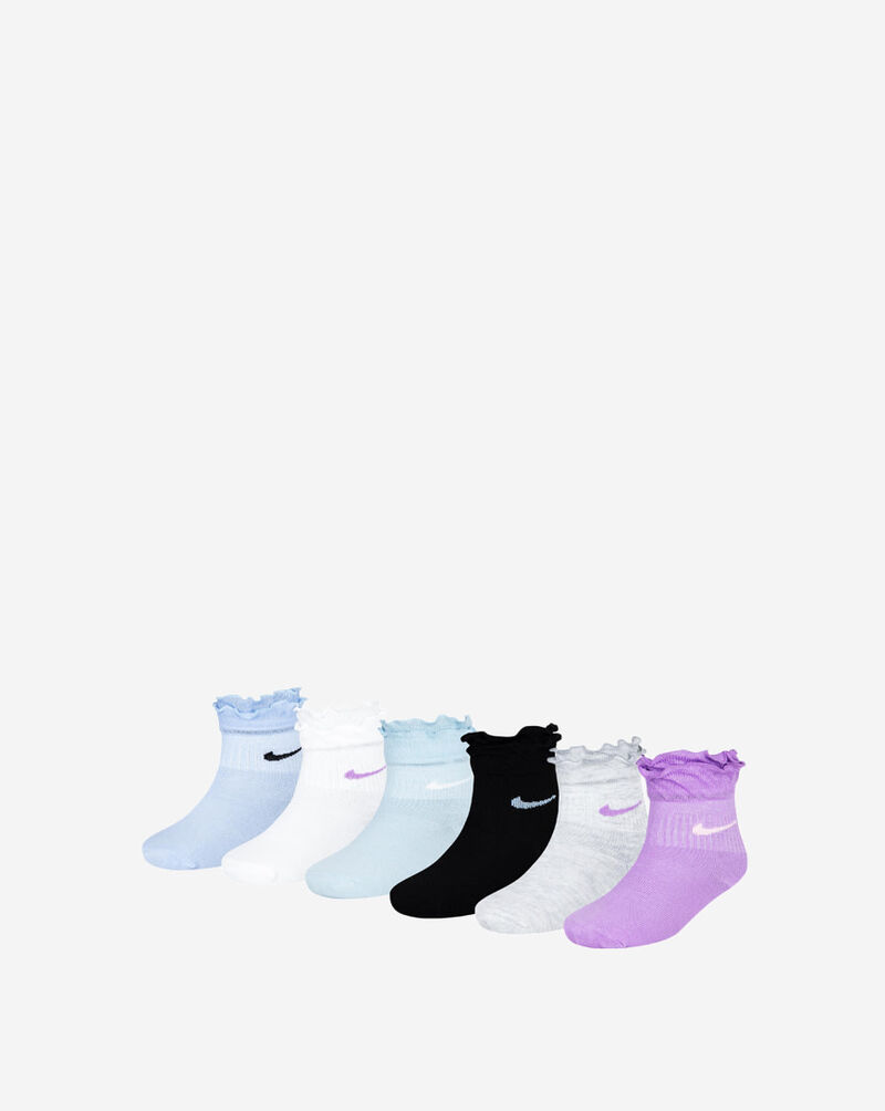 6PK Ruffle Ankle Socks (5-7)