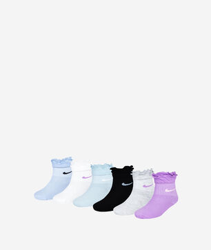 6PK Ruffle Ankle Socks (5-7)