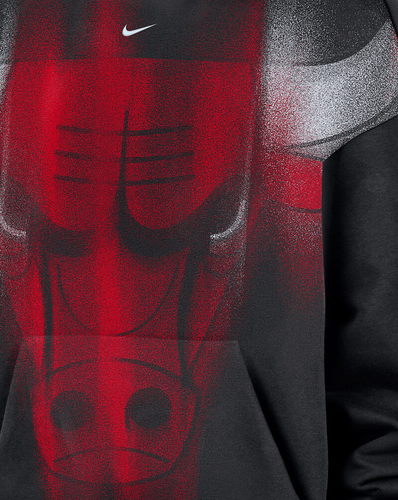 Nike Chicago Bulls Standard Issue Basketball Hoodie IO9098-010 Black 2