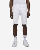 Smoke Rise Distressed Rip and Repair Denim Shorts JS21121SNZ-WHT White 1