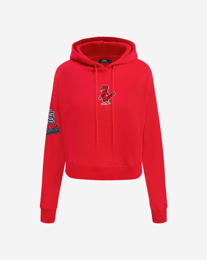 PRO STANDARD St. Louis Cardinals Classic Fleece Cropped Pull Over Hoodie LSCC35214-RED Red 1