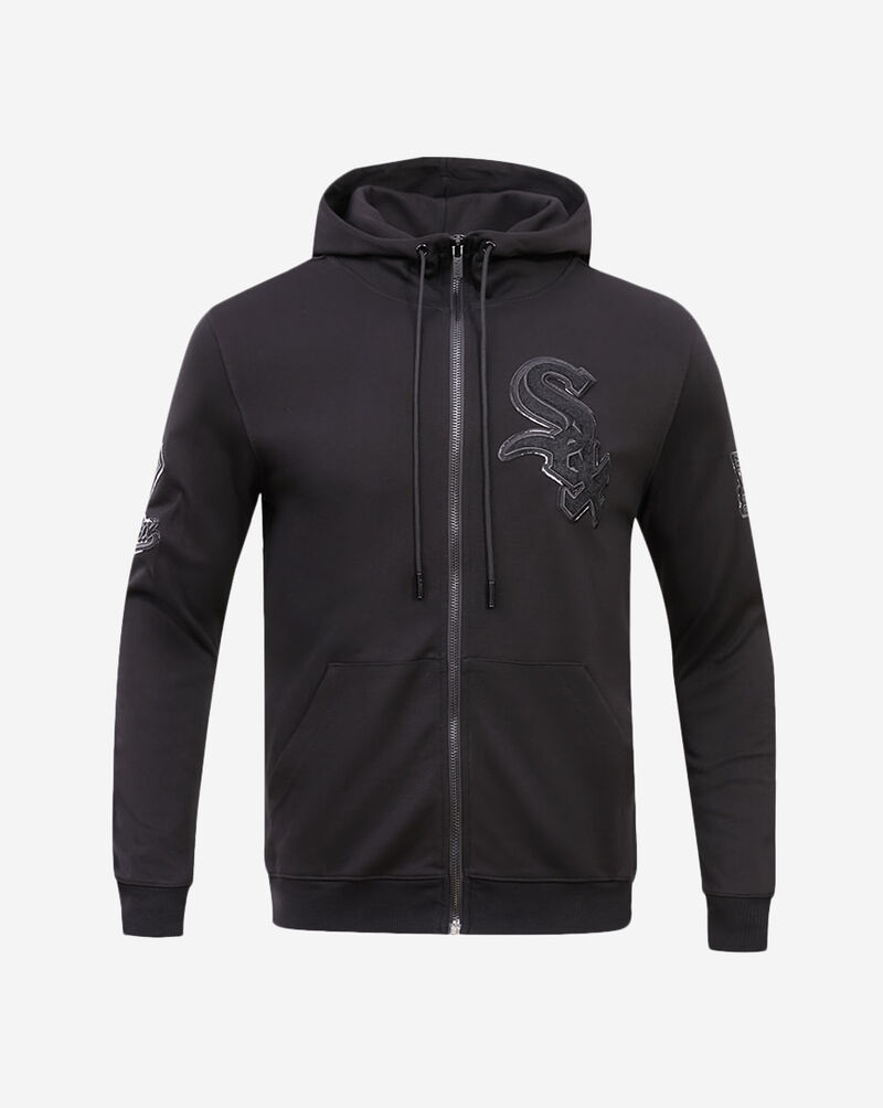 PRO STANDARD Chicago White Sox Triple Black Double Knit Full-Zip Hoodie LCW532541-BLK Black 1