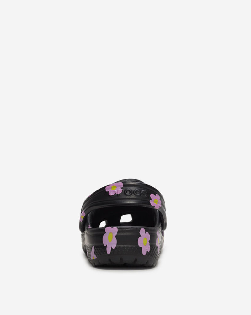 Crocs Grade School Classic Flower Clog 212670-001J Black 5