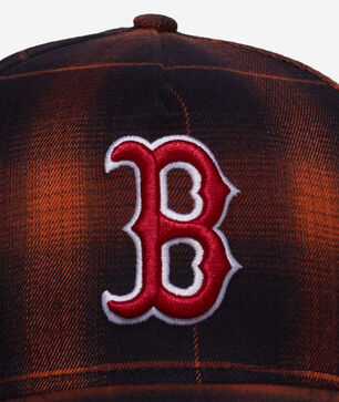 9Fifty Boston Red Sox A-Frame Plaid Snapback Hat