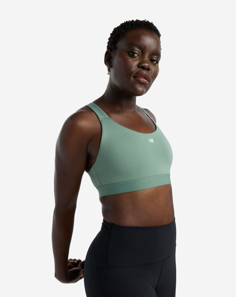 New Balance NB Essential Train Bra WB51035_DKJ Green 1