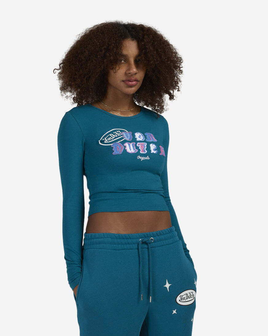Shop Von Dutch Ransom Long Sleeve Tee 7VND9C9853SN blue | SNIPES USA