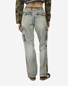 High-Rise Denim Camo Pants